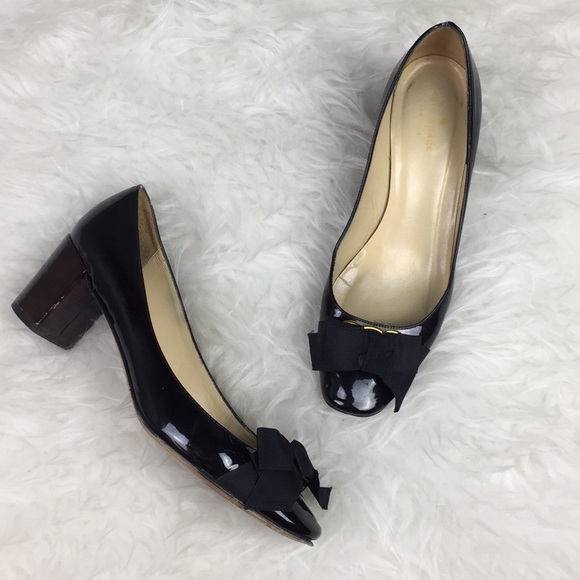 kate spade Shoes - Kate Spade Dijon Bow Pumps Black Tortoise 8.5